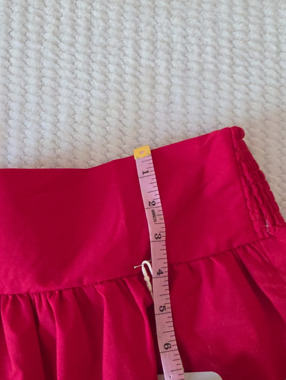 Palm Rio Bright Red Gathered Midi Skirt Brand New - Picture 4 of 9